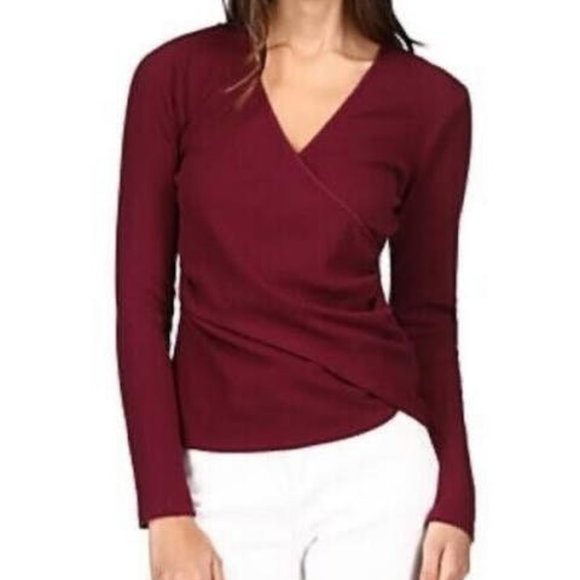 MICHAEL Michael Kors Tops - Michael Michael Kors Waffle Knit Wrap Front Top
